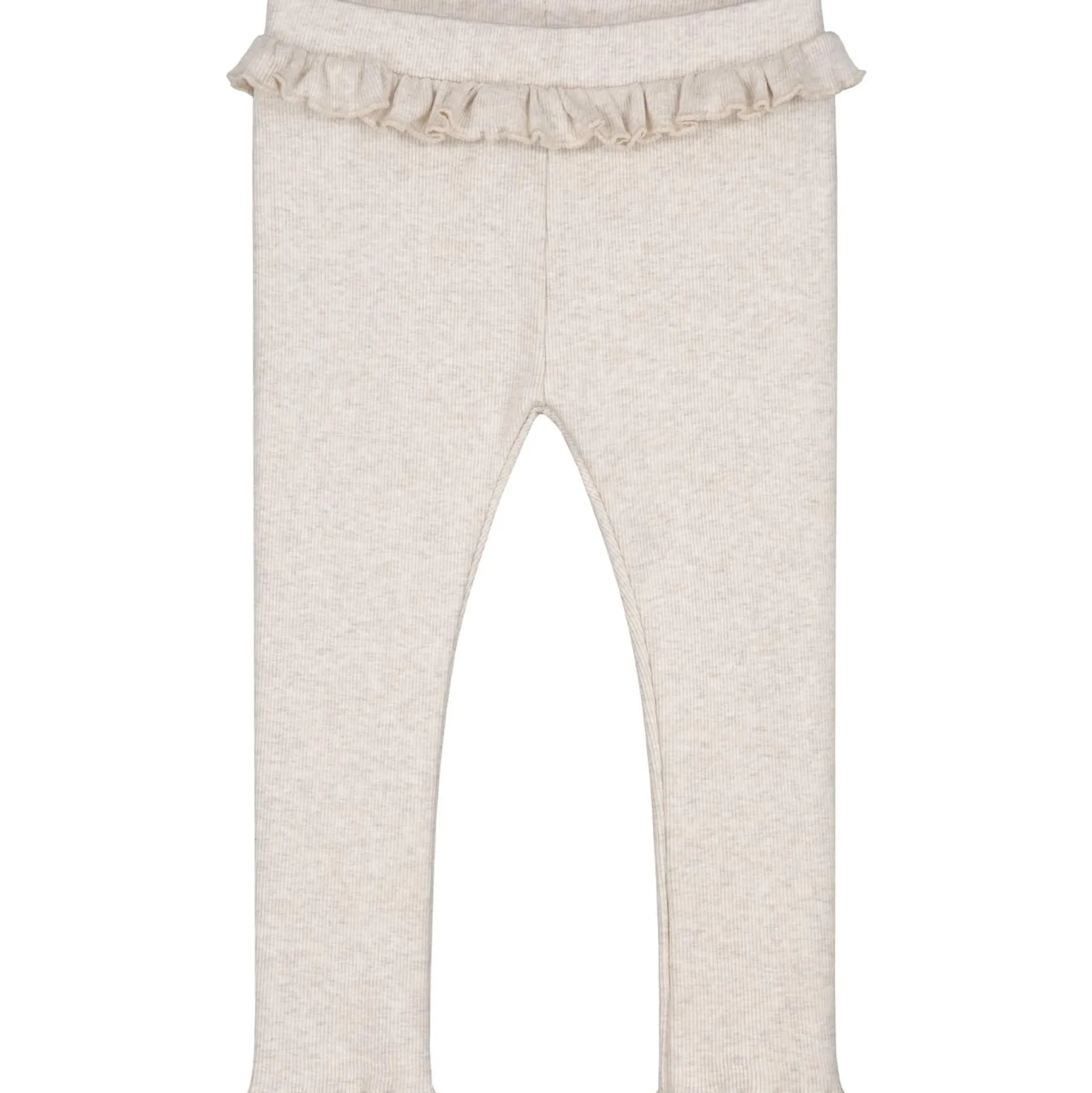 Broeken & Leggings|Broeken & Leggings*Sweet Petit peuter legging Pien effen beige Soft Ecru Melange