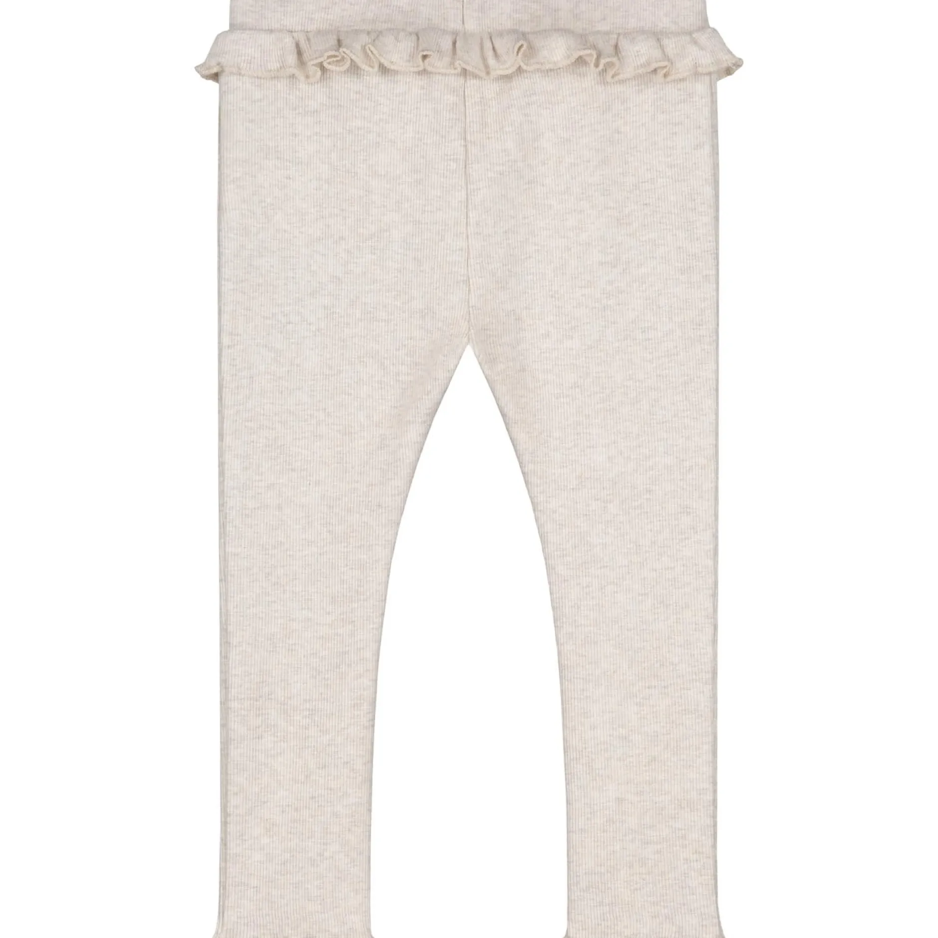 Broeken & Leggings|Broeken & Leggings*Sweet Petit peuter legging Pien effen beige Soft Ecru Melange