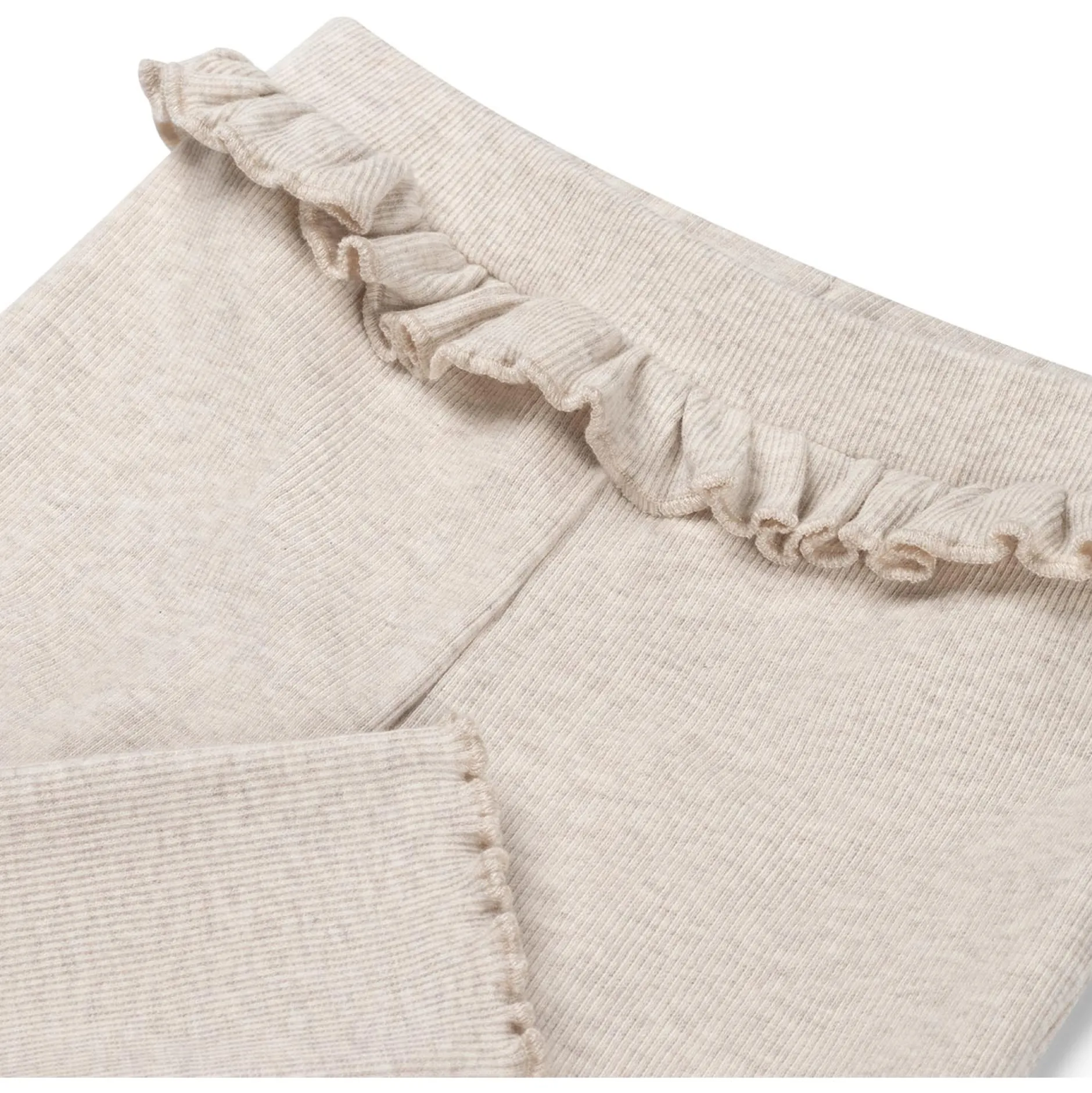 Broeken & Leggings|Broeken & Leggings*Sweet Petit peuter legging Pien effen beige Soft Ecru Melange
