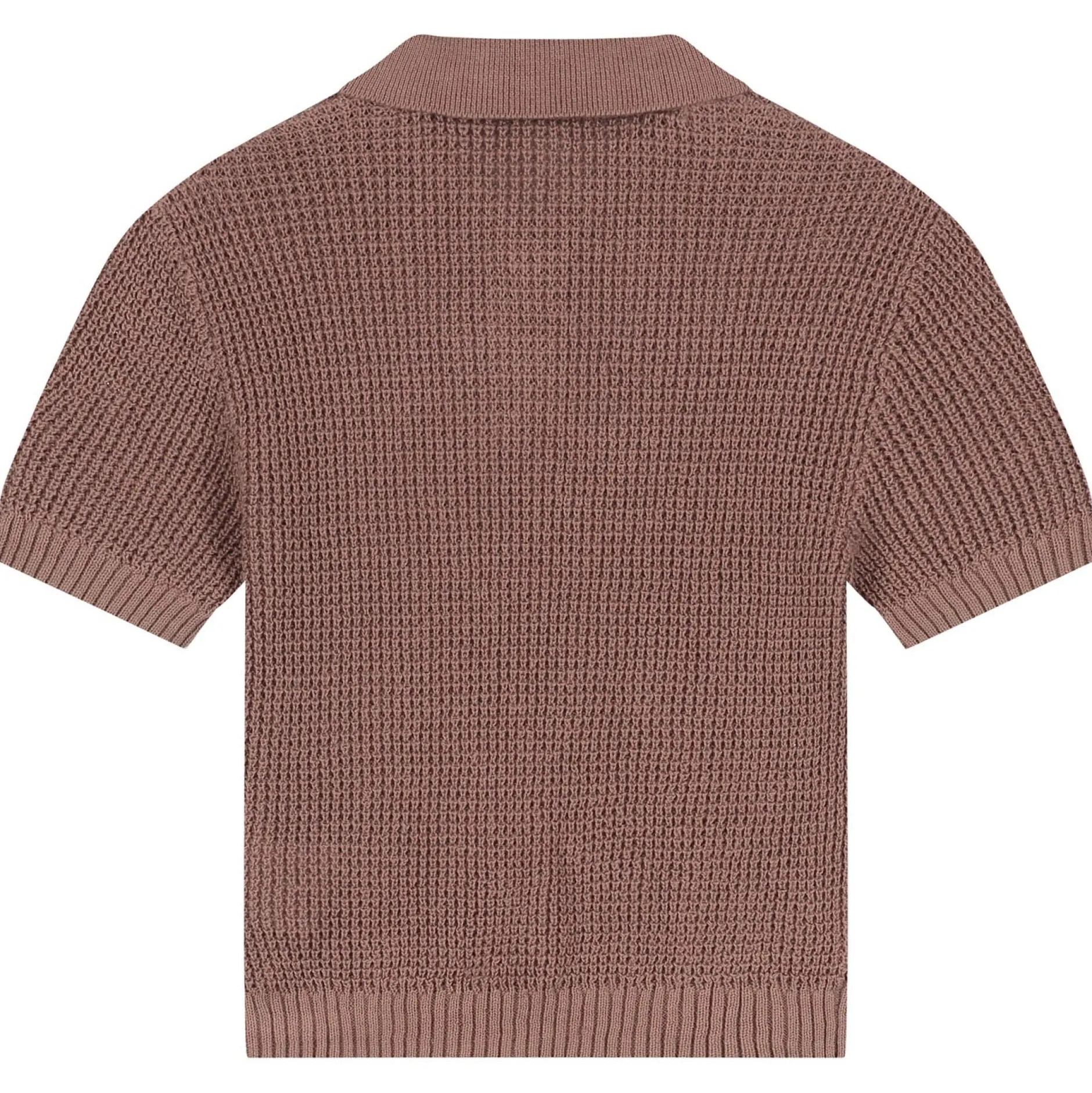 Truien & Vesten|Truien & Sweaters*Sweet Petit peuter polo korte mouwen effen bruin Red Brown