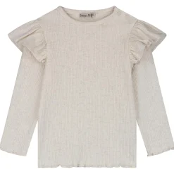 Shirts & Blouses|Shirts & Blouses*Sweet Petit peuter shirt Meave lange mouwen effen beige Soft Ecru Melange