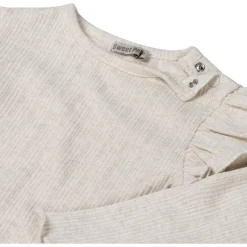 Shirts & Blouses|Shirts & Blouses*Sweet Petit peuter shirt Meave lange mouwen effen beige Soft Ecru Melange