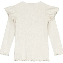 Shirts & Blouses|Shirts & Blouses*Sweet Petit peuter shirt Meave lange mouwen effen wit Soft Ecru Melange