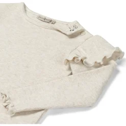 Shirts & Blouses|Shirts & Blouses*Sweet Petit peuter shirt Meave lange mouwen effen wit Soft Ecru Melange