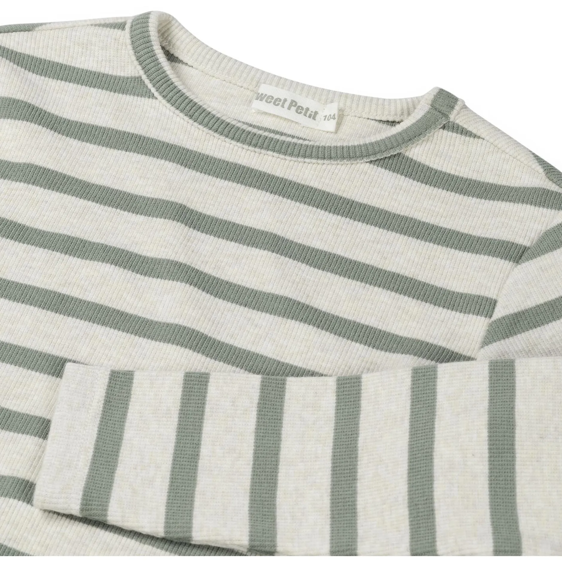 Shirts & Blouses|Shirts & Blouses*Sweet Petit peuter shirt lange mouwen strepen groen Sage Green