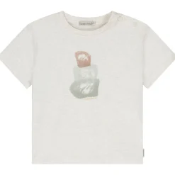 Shirts & Blouses|Shirts & Blouses*Sweet Petit peuter shirt korte mouwen printopdruk beige Soft Ecru Melange