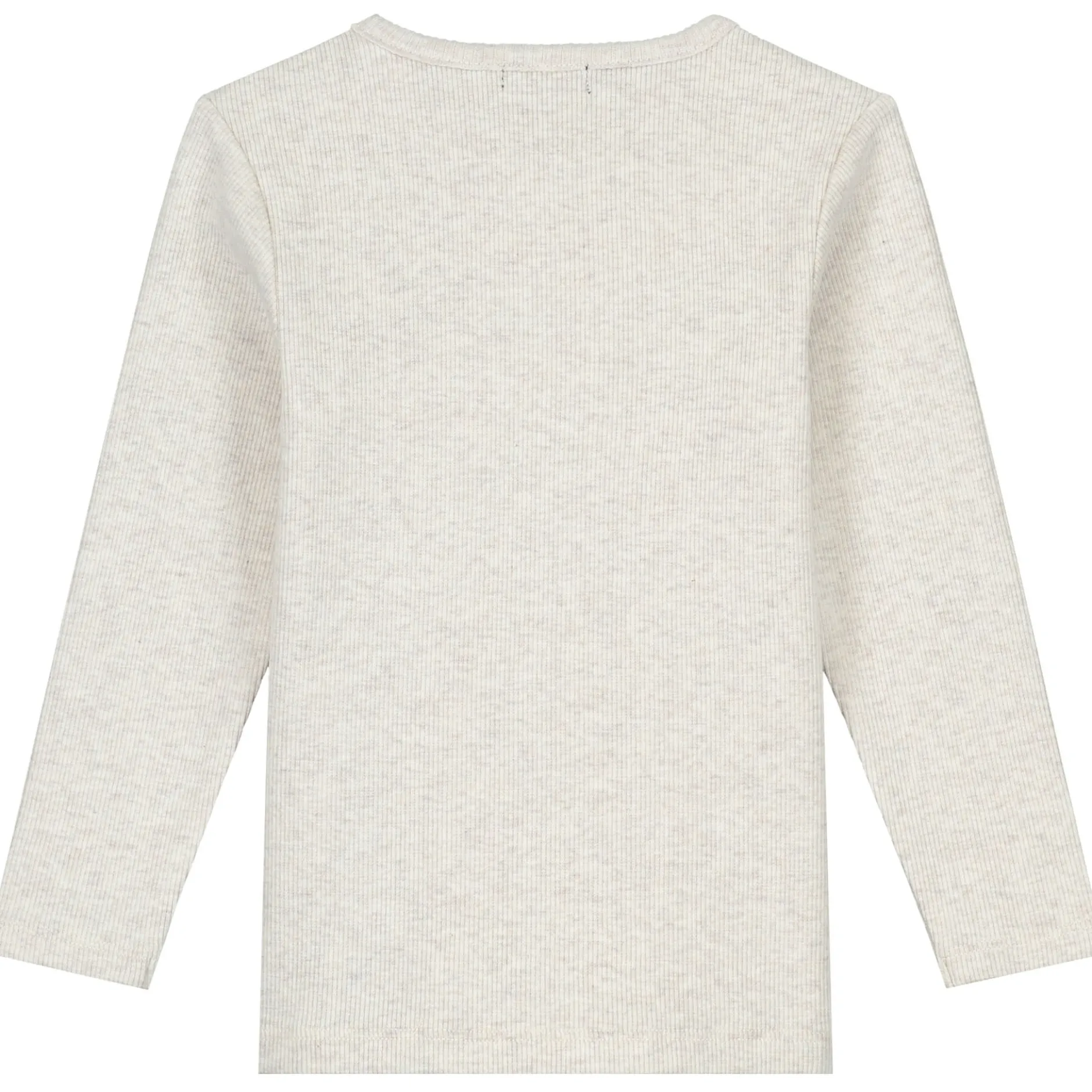Shirts & Blouses|Shirts & Blouses*Sweet Petit peuter shirt Robin lange mouwen effen beige Soft Ecru Melange