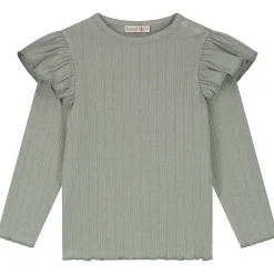 Shirts & Blouses|Shirts & Blouses*Sweet Petit peuter shirt Meave lange mouwen effen groen Sage Green