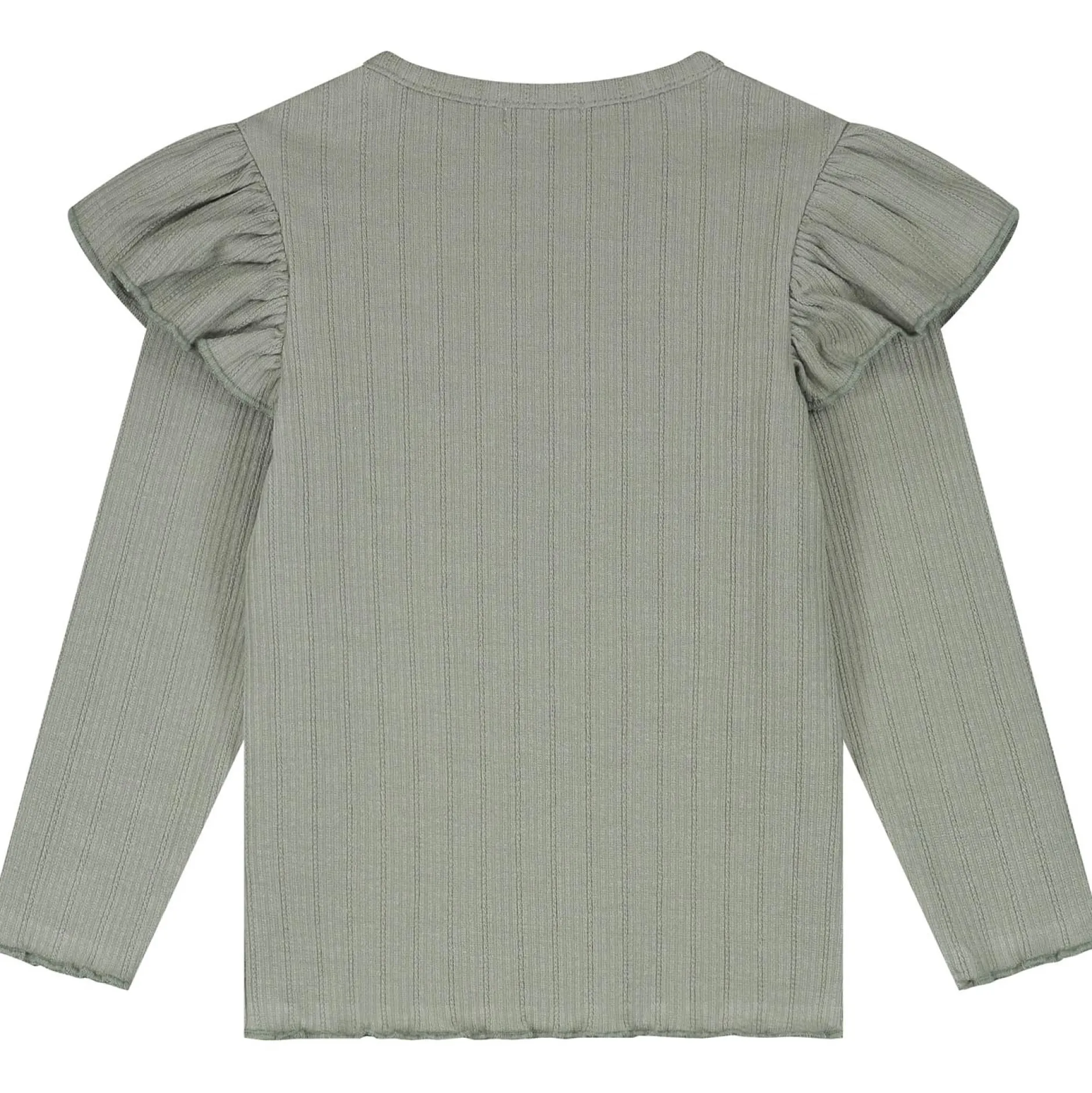 Shirts & Blouses|Shirts & Blouses*Sweet Petit peuter shirt Meave lange mouwen effen groen Sage Green