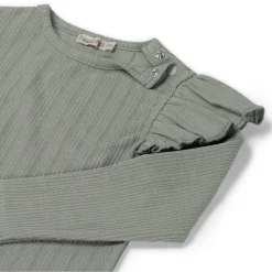 Shirts & Blouses|Shirts & Blouses*Sweet Petit peuter shirt Meave lange mouwen effen groen Sage Green
