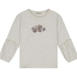 Shirts & Blouses|Shirts & Blouses*Sweet Petit peuter shirt Else lange mouwen printopdruk beige Soft Ecru Melange