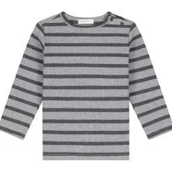 Shirts & Blouses|Shirts & Blouses*Sweet Petit peuter shirt Mees lange mouwen strepen grijs Mid Stone Melange