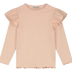 Shirts & Blouses|Shirts & Blouses*Sweet Petit peuter shirt Meave lange mouwen effen roze Light Salmon
