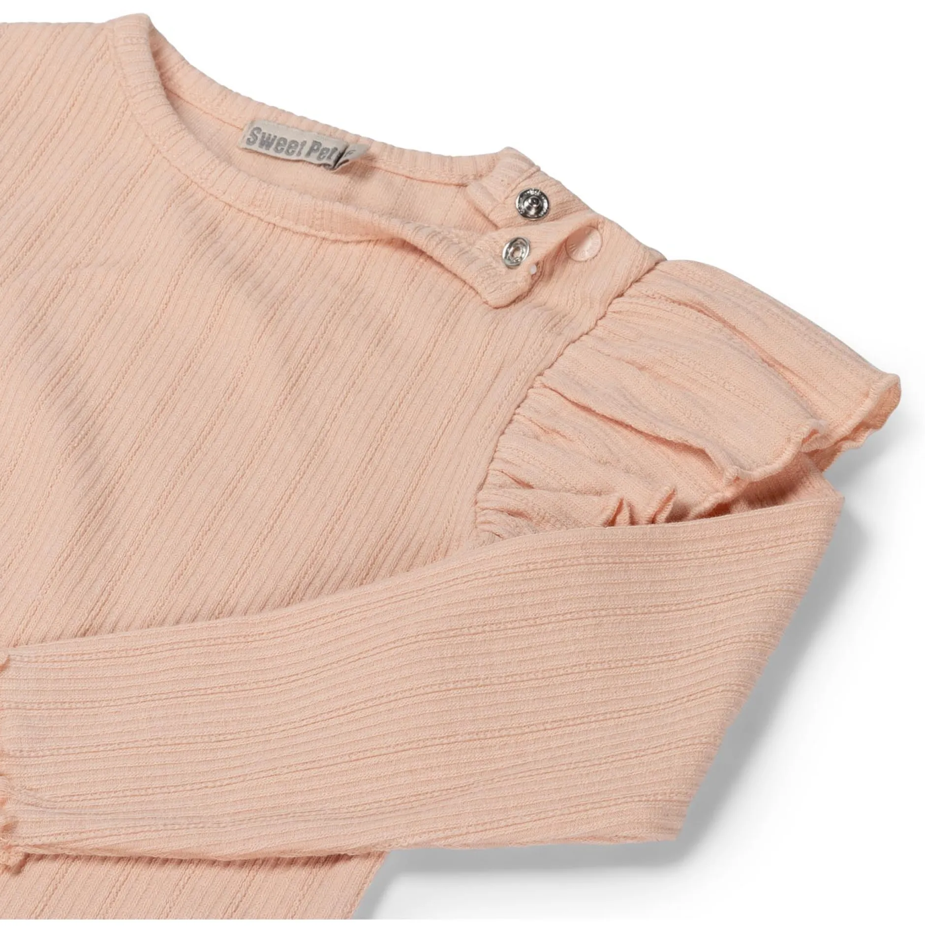 Shirts & Blouses|Shirts & Blouses*Sweet Petit peuter shirt Meave lange mouwen effen roze Light Salmon