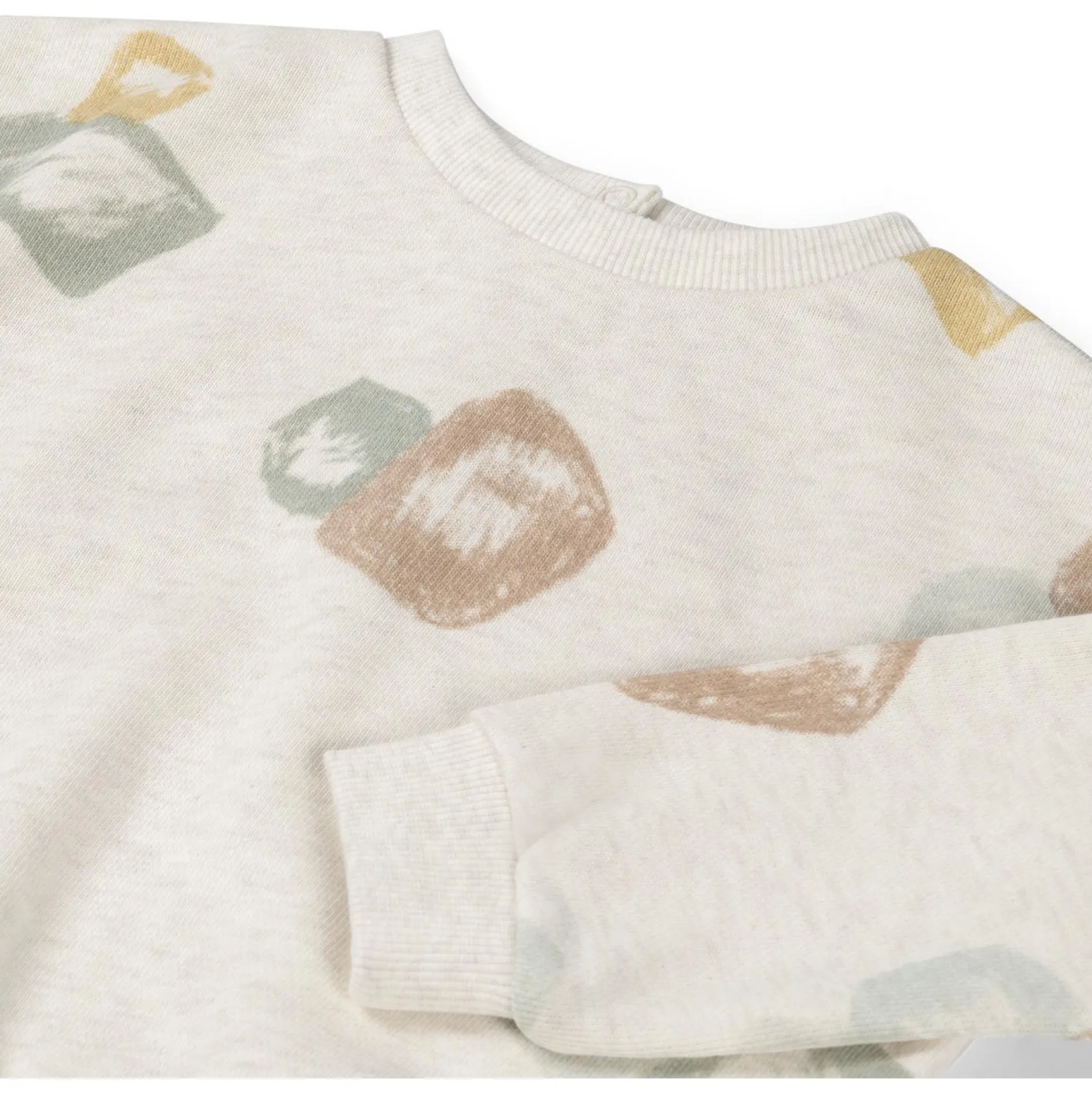 Truien & Sweaters|Truien & Vesten*Sweet Petit peuter sweater lange mouwen all over print beige Soft Ecru Melange