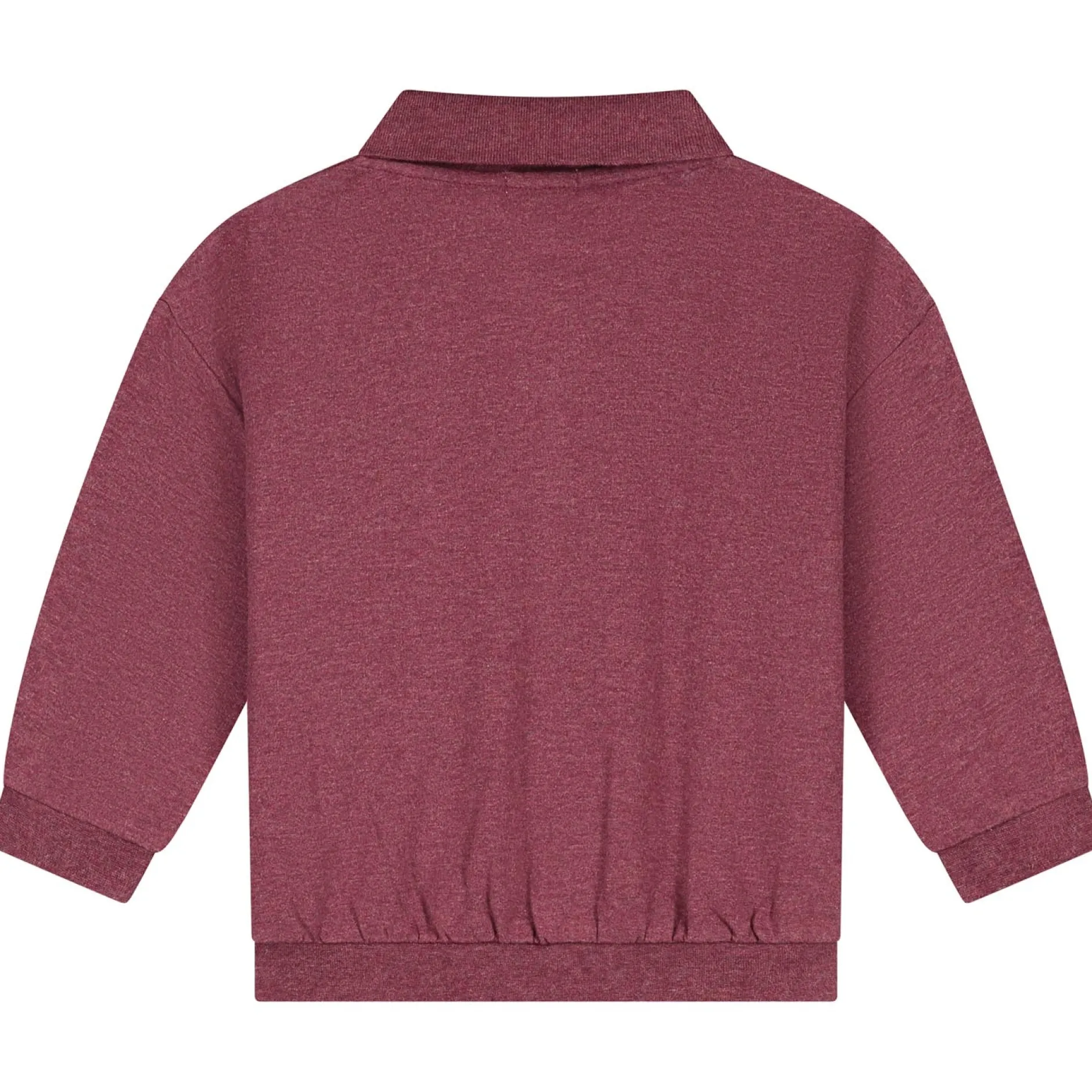 Truien & Vesten|Truien & Sweaters*Sweet Petit peuter sweater Pim lange mouwen effen rood Red Brown