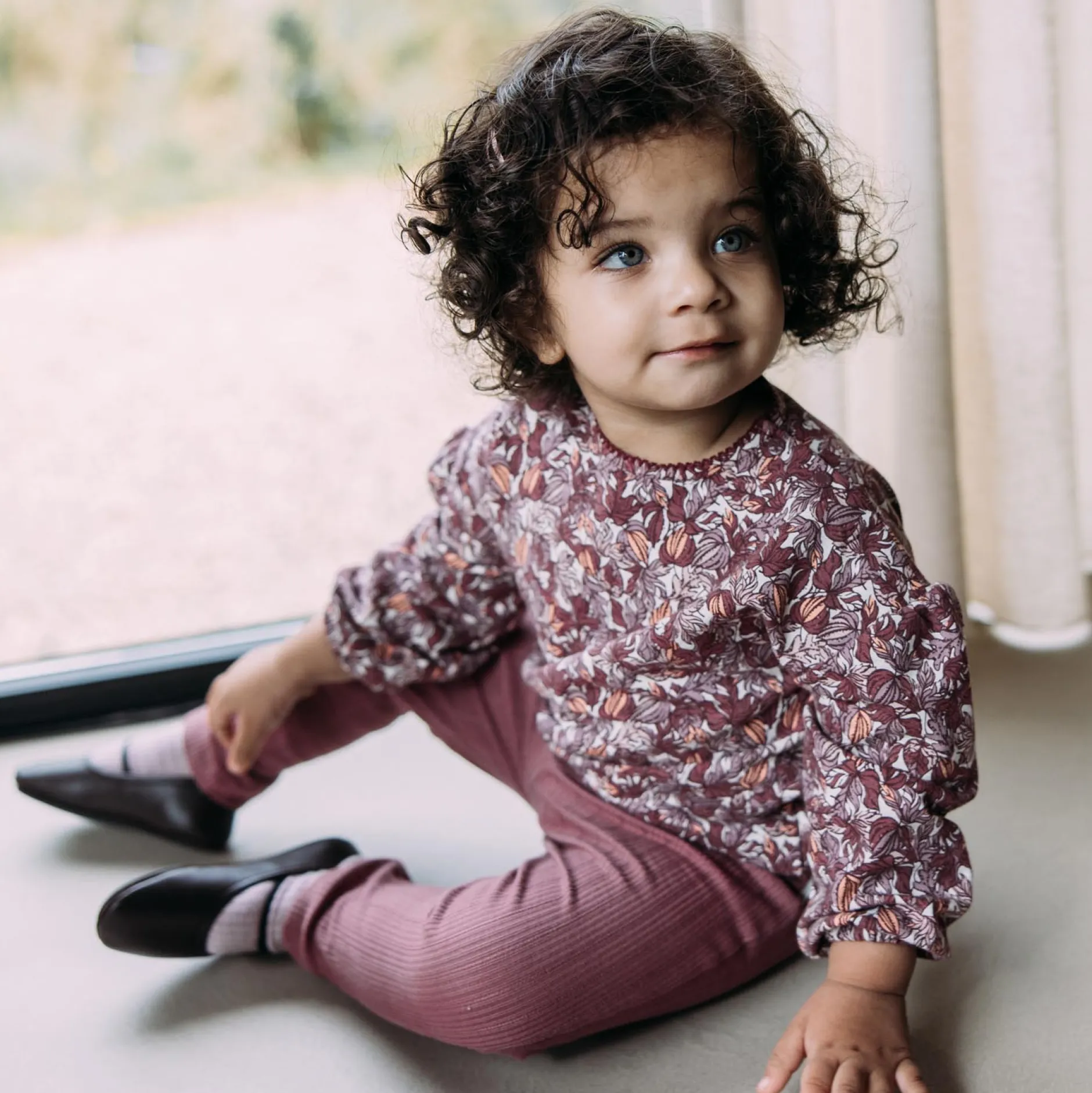 Truien & Vesten|Truien & Sweaters*Sweet Petit peuter sweater mira lange mouwen bladeren multi Soft Ecru Melange