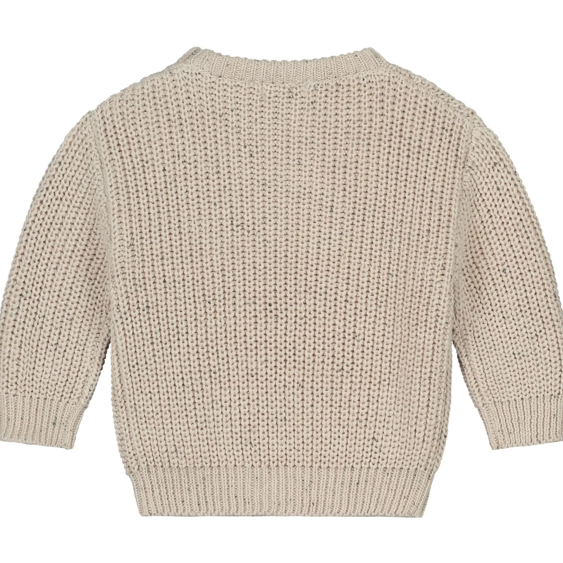 Truien & Vesten|Truien & Vesten*Sweet Petit peuter trui Charlie lange mouwen melee beige Soft Ecru Melange