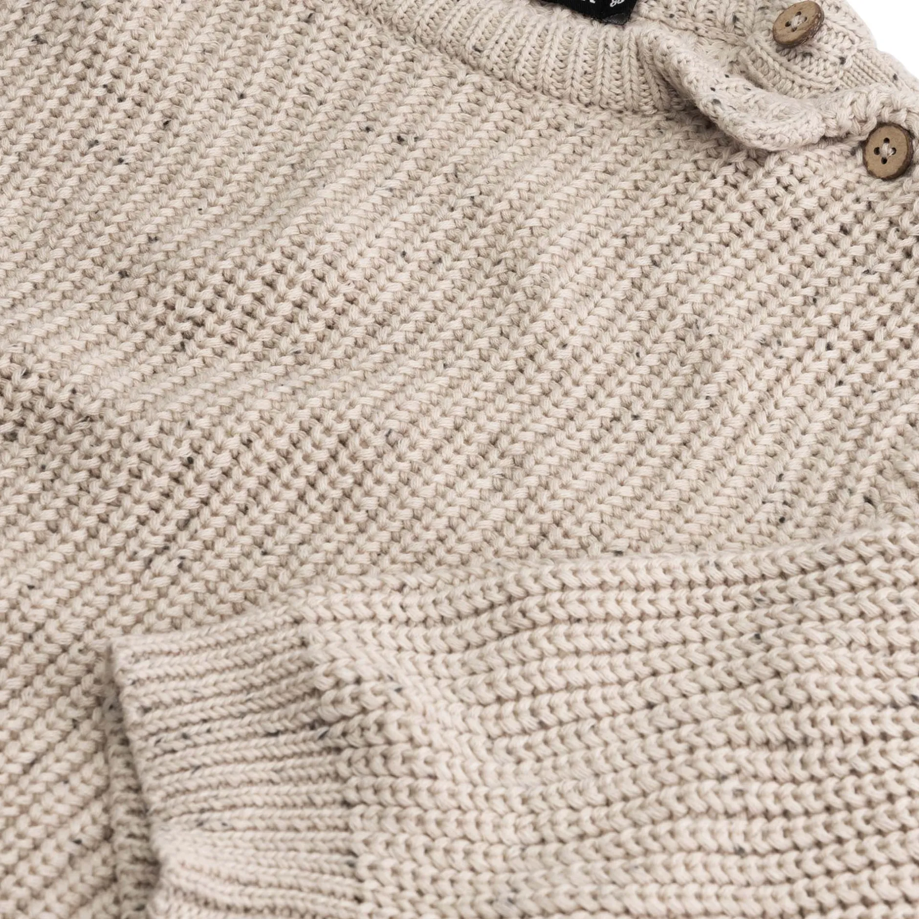 Truien & Vesten|Truien & Vesten*Sweet Petit peuter trui Charlie lange mouwen melee beige Soft Ecru Melange