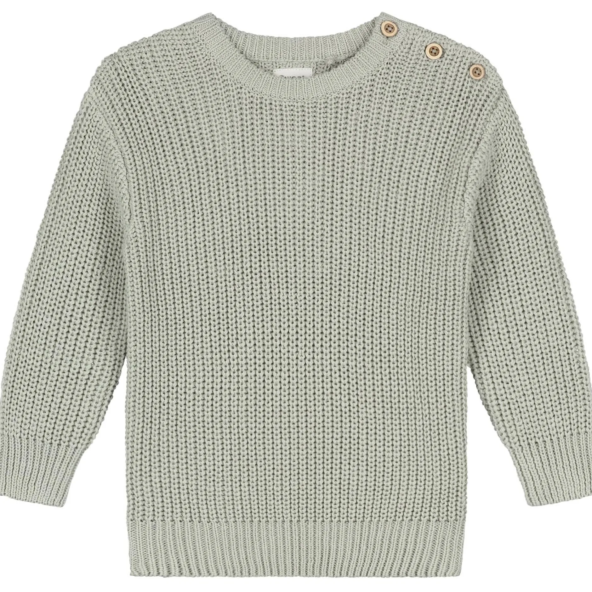 Truien & Vesten|Truien & Sweaters*Sweet Petit peuter trui lange mouwen effen groen Soft Green