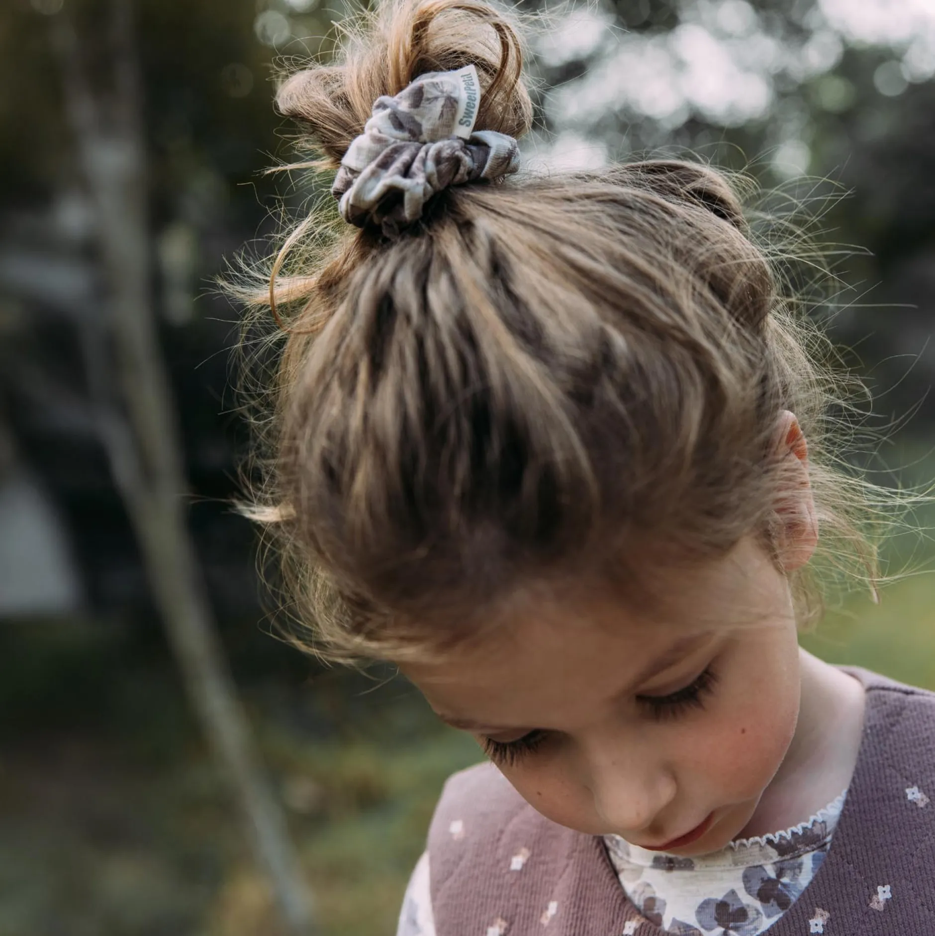 Accessoires|Accessoires*Sweet Petit scrunchie Mille multi Soft Ecru Melange
