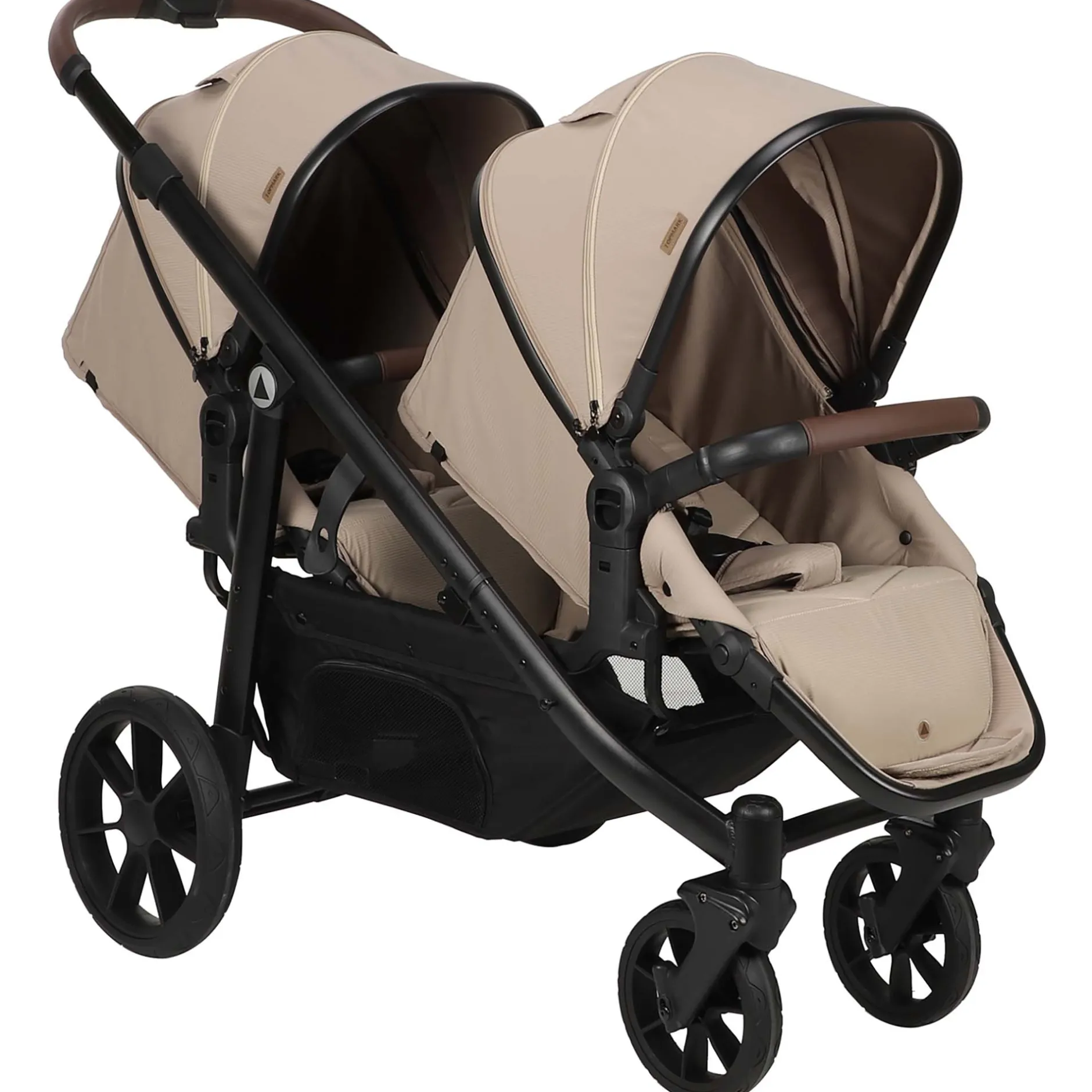 Frames Met Zit|Duo Kinderwagens*Topmark 2 Combi duowagen Sandbrown