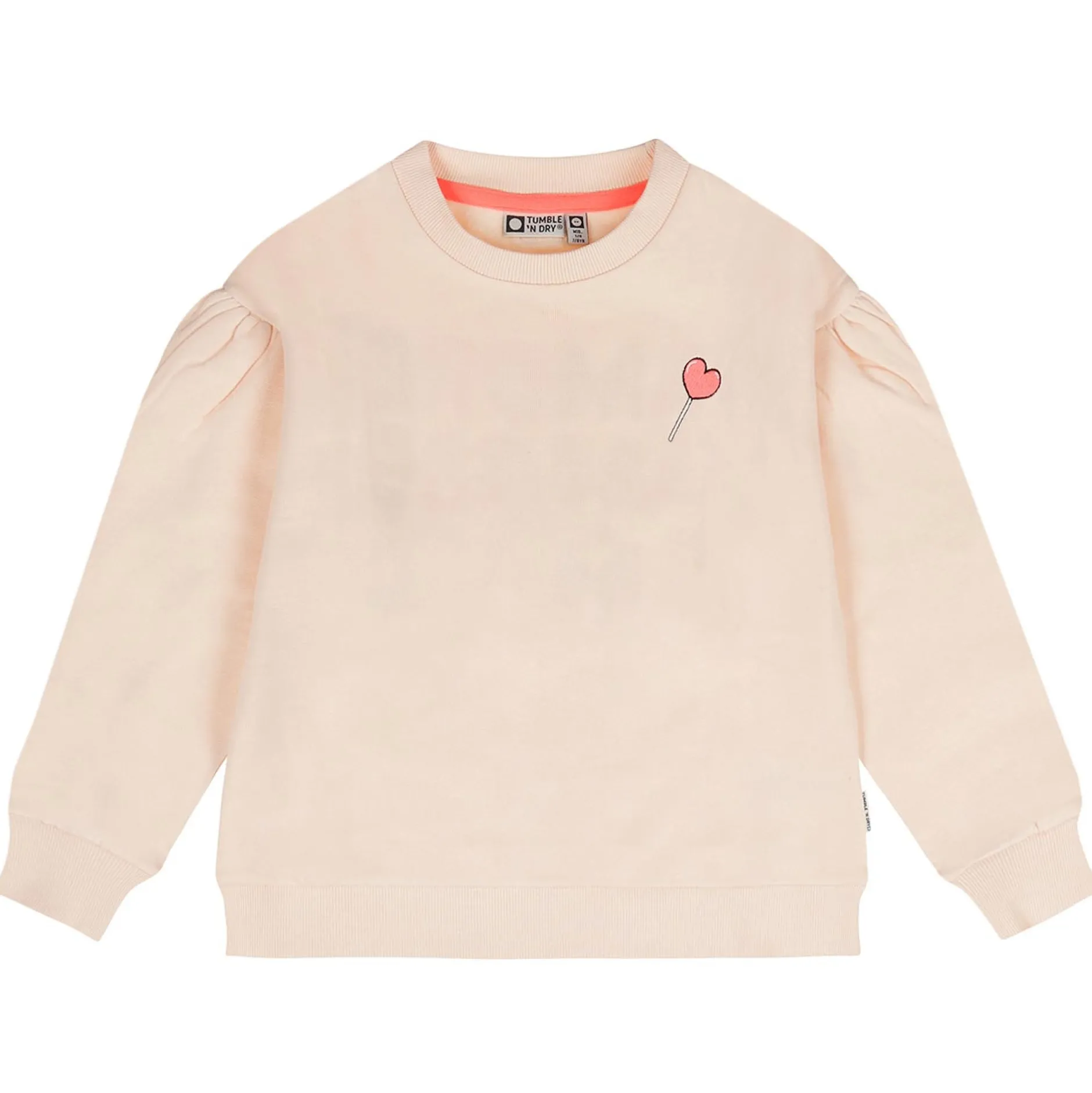 Truien & Vesten|Truien & Sweaters*Tumble 'n Dry peuter sweater lange mouwen tekst beige Skin Piink