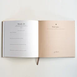 Zwangerschapsboeken*Boeken Zwangerschapsdagboek Beigebrown